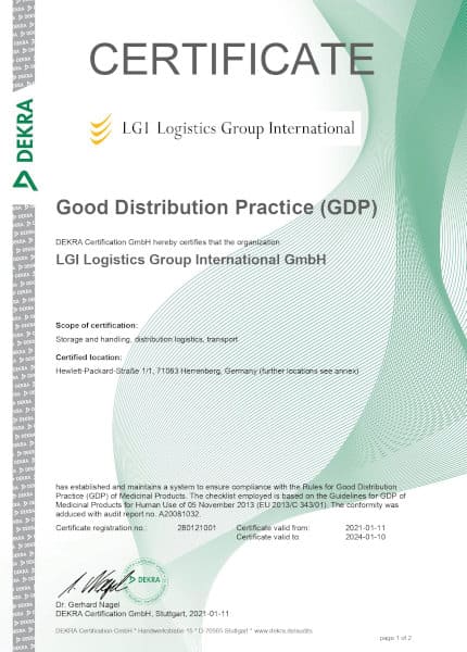GDP certificate LGI