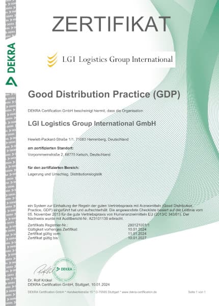 Zertifikat GDP - LGI Group